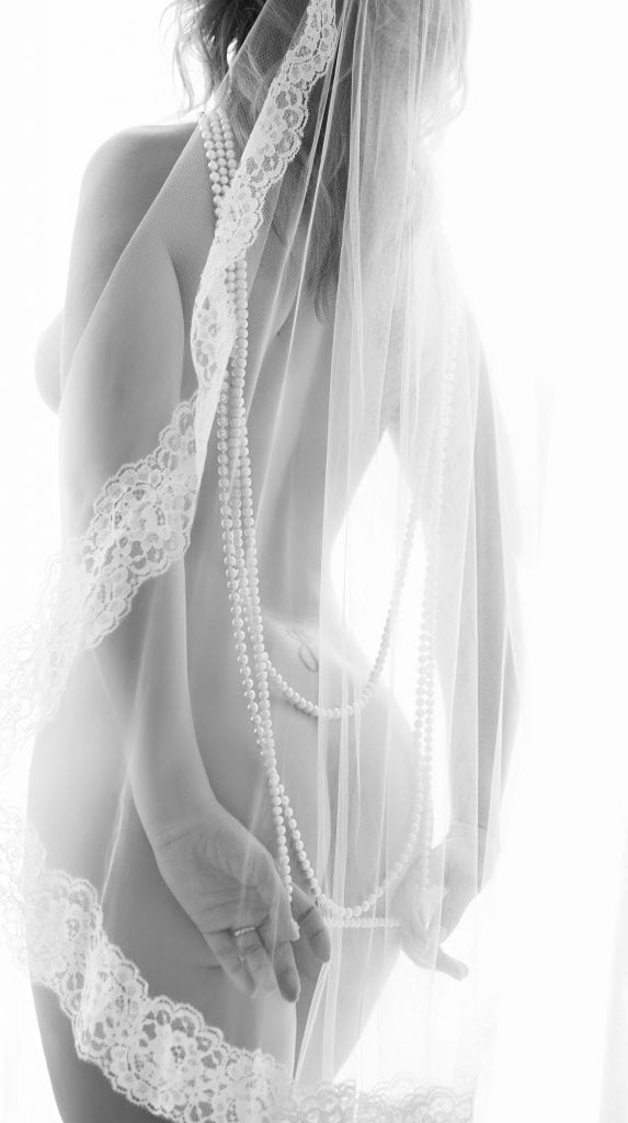Boudoir Photography with a white outfit in Aliso Viejo